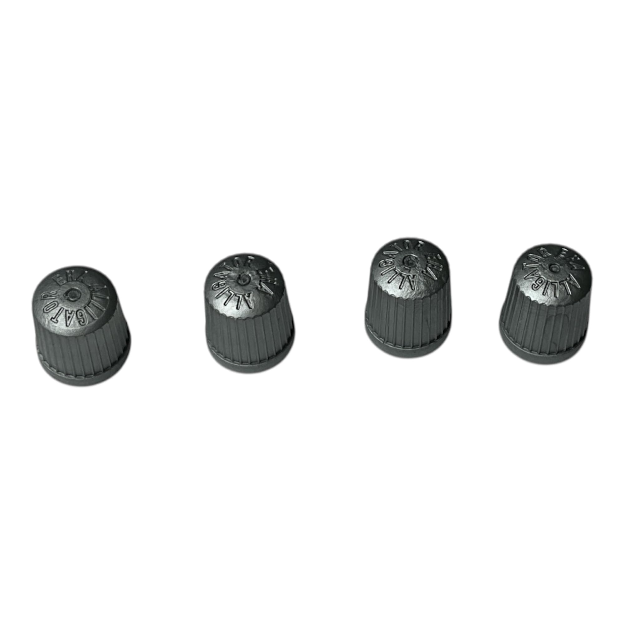 BMW TPMS Wheel Valve Stem Cap set Gray (x4) tire air fill screw on cover