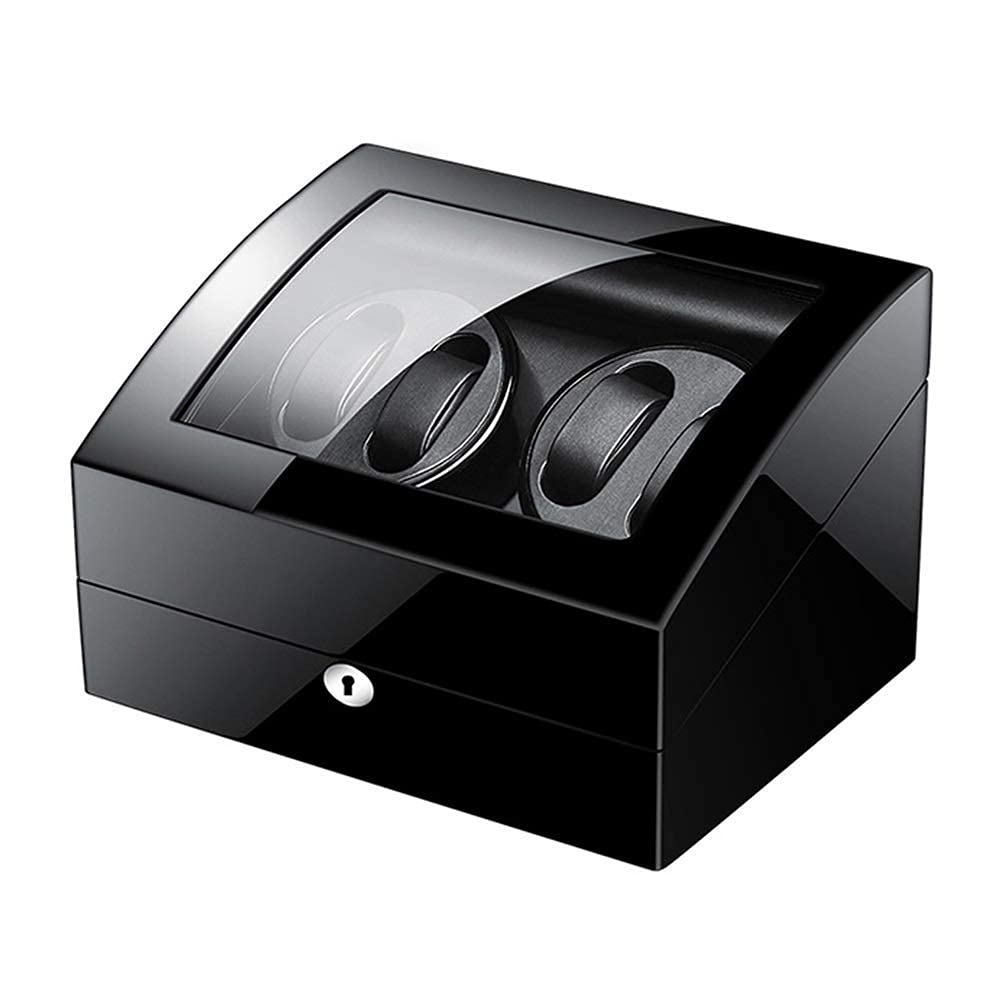 Caricatore Automatico per Orologi 4+6, Scatola Carica Orologi, Doppia Alimentazione, Esterno Verniciato a Pianoforte, Motore Silenzioso, Cuscino Flessibile per Orologi, espositore