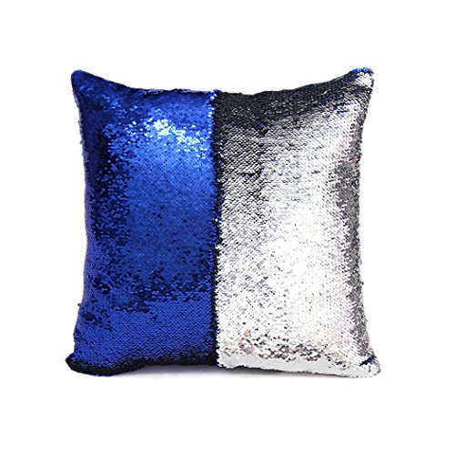 Fundas de cojín bicolores, de SNUG STAR, con lentejuelas reversibles, de forma cuadrada (40,6 x 40,6 cm)