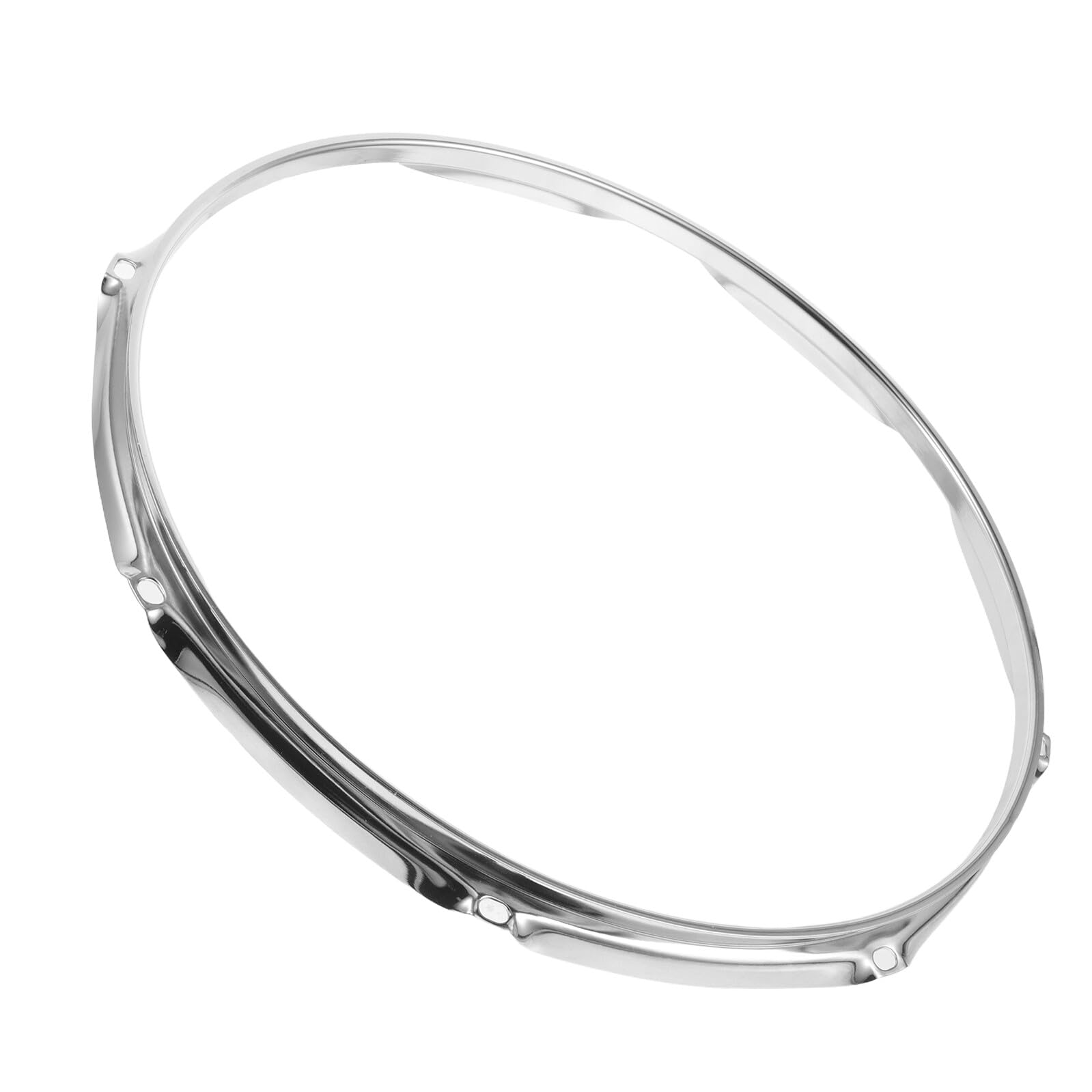 13-Inch 1.2Mm Silver Bass Tom Drum Hoop Ring 8-Lug Drum Rim Replacement for Floor Tom Percussion Instrument Accessory for Live Performance
