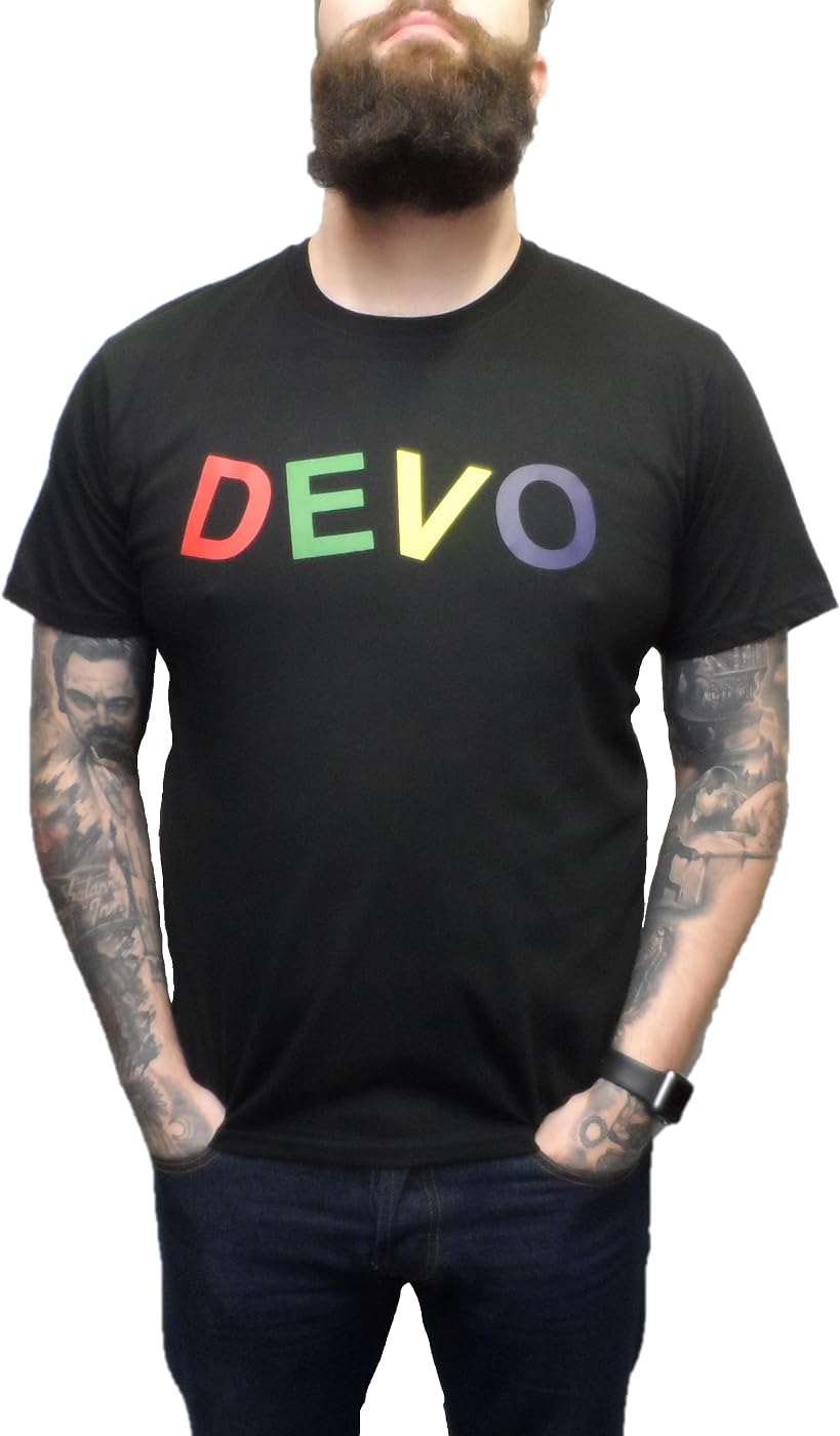 Mazeys Mens Official Devo T Shirts (Logo) Large