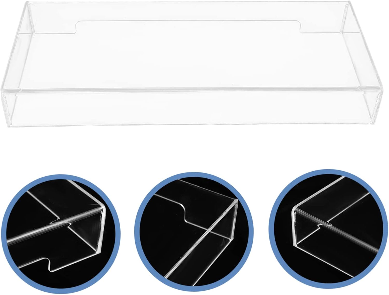 Gatuida Transparent Acrylic Keyboard Protector Cover for Desktop Computers Dustproof Cat Resistant Keyboard Case Scratch Resistant Supply Accessory Removable and Washable Shield