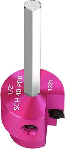 Miniatura 9 de Escariador de Tubería de PVC Cabezal de 1 Pulgada, Protector de Accesorios de PVC con Eje Hexagonal de 1/4 de Pulgada, Escariador de Accesorios