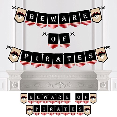 Beware Of Pirates - Pirate Themed Party Bunting Banner - Birthday Party Decorations #TOP8