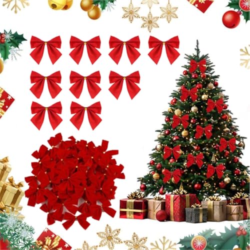 Weihnachtsschleifen, Weihnachtsbögen, Dekoschleife Schleifenband, 24...