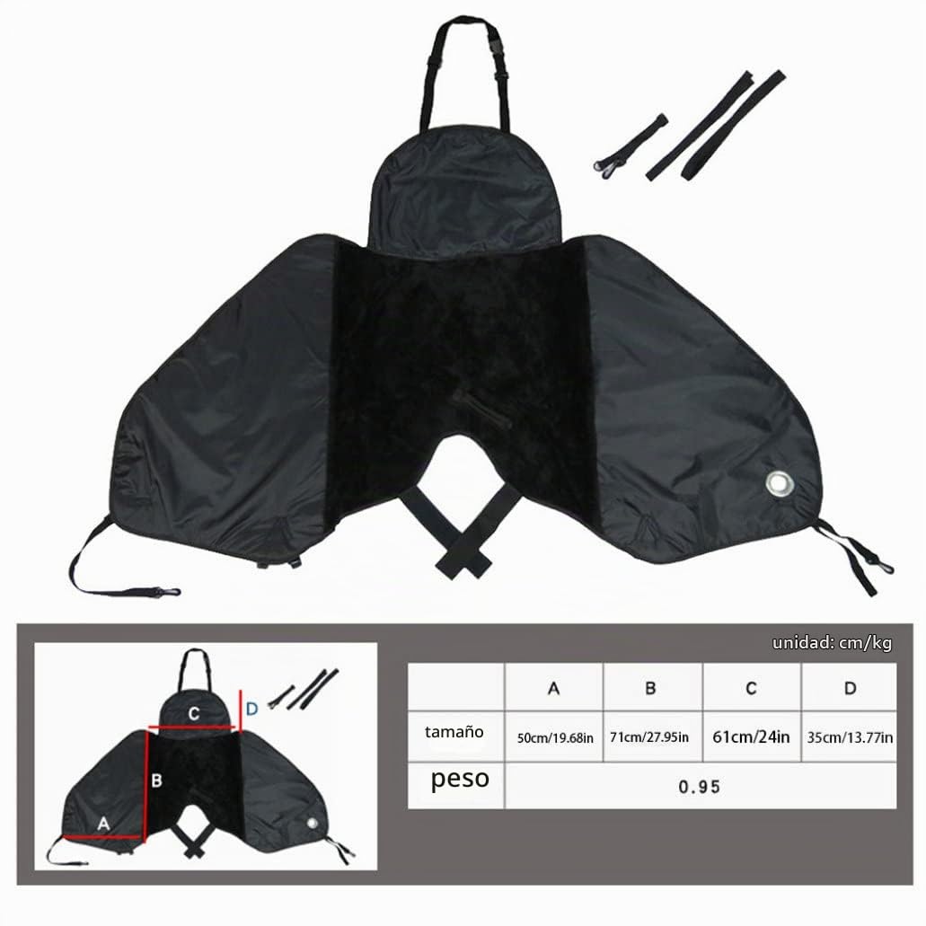 Scooter Cubierta de la Pierna del Delantal de Motocicleta Protector Impermeable Cinta Reflectante Negros para la Lluvia fría Conductor de Invierno Accesorios para niños para niños