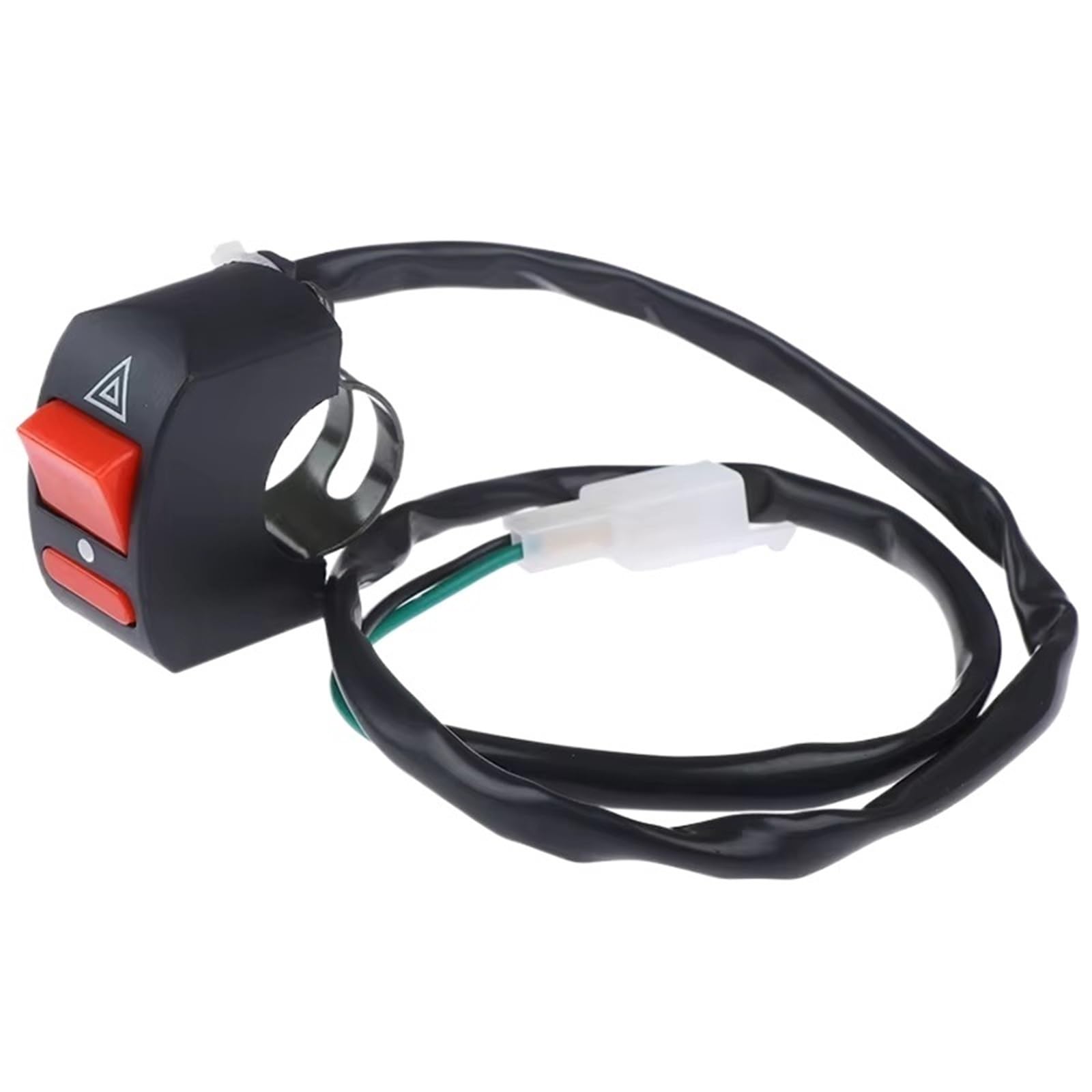 1 Interruptor Luz Emergencia Motocicleta Botón Advertencia Doble Destello Vehículo Eléctrico Lámpara Emergencia Señal Intermitente Interruptor Momentáneo Motocicleta botón Arranque para Moto