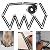 Multi-Angle Measuring Ruler,Multi Angle Tool,12-Sided Angle Measurement,Tile Holes Measure Ruler with 3-Holes Positioning Apertures,Upgrade Multi Angle Ruler/Metal/Black