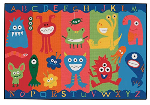 Carpets for Kids KID$Value 36.03 Alphabet Monsters Playroom Non-Slip Rug 3ft x 4ft 6in Rectangle Multi Color