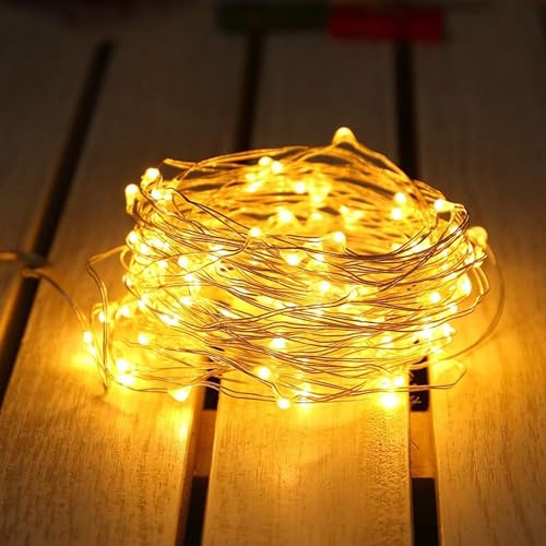 Image of Lexton 10 Meter Copper String Led Light USB Operated | for Indoor & Outdoor Decorations (Warm White, Pack of 1), Standard (C5M-B-WWH)
