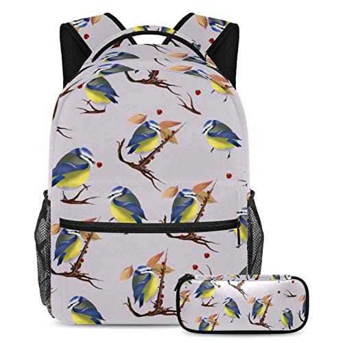 Sac à dos à motif mésange pour soulager le dos des ados