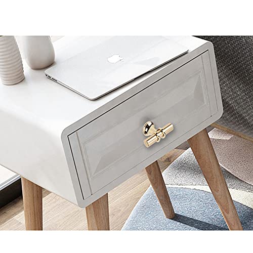Dreneco 2 Pack Zinc Alloy Cabinet Knobs and T Bar Handles (Single Hole, Gold), Gold+gold - Image 4