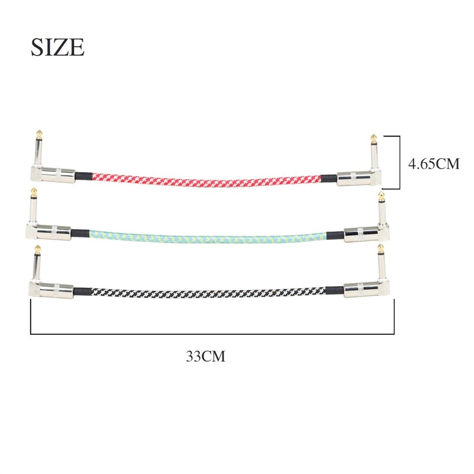 Accessori Per Cavi Per Amplificatori Musicali Per Chitarra Elettrica, Basso Cavi Audio Intrecciati In Nylon Da 6,5 ​​a 6,5 ​​Jack Cavo Audio per Strumento Chitarra