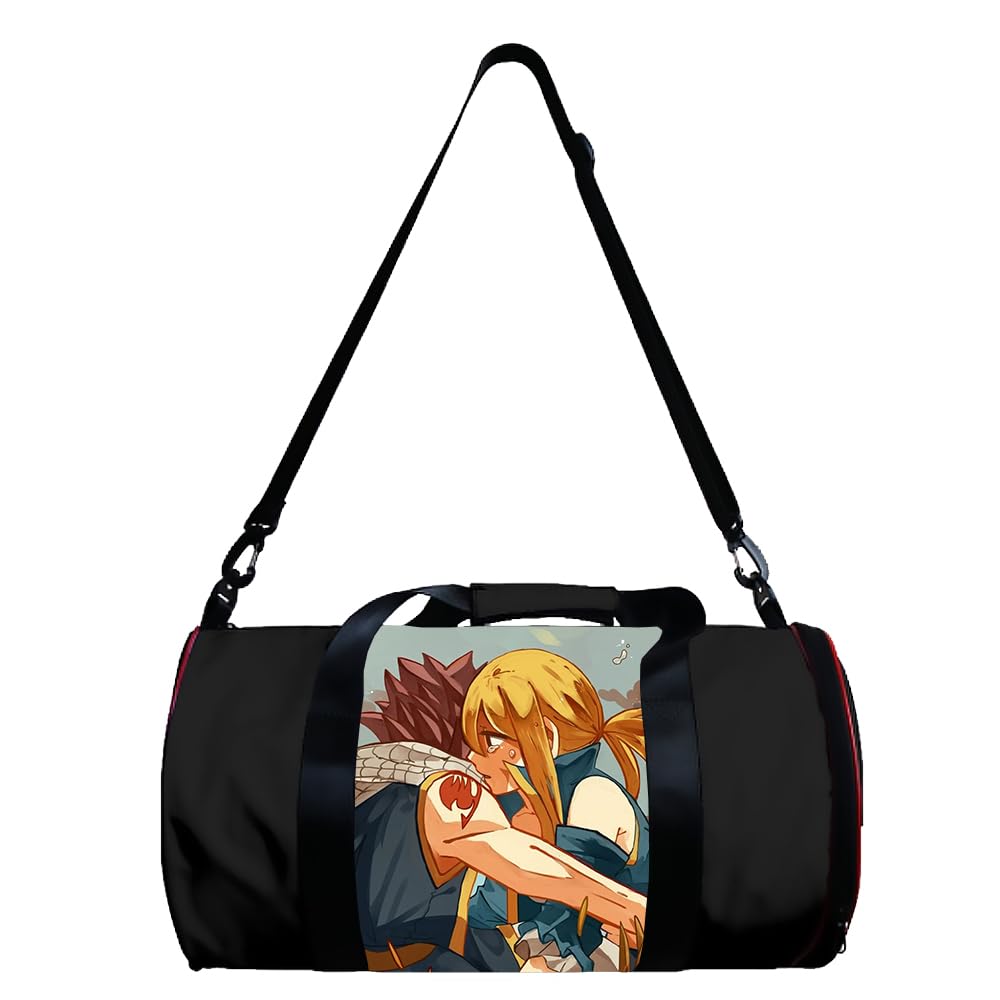 Zhongkaihua FAIRY TAIL Cylinder Crossbody Bag Large Capacity Multifunctional Sports Swimming Gym Duffle Bag,Anime Printed Pattern Casual Travel Portable Bag — image 1