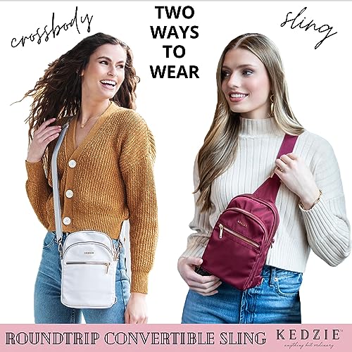 KEDZIE Roundtrip Convertible Sling & Crossbody Bag for Women with Adjustable Strap3