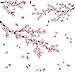 2 Pezzi Adesivi Murali Fiori di Pesco Decalcomanie della Parete del Ramo di un Albero di Fiori Murale Artistico Romantico Fiore Rosa per Decorazione Camere da Letto Soggiorno Cucina
