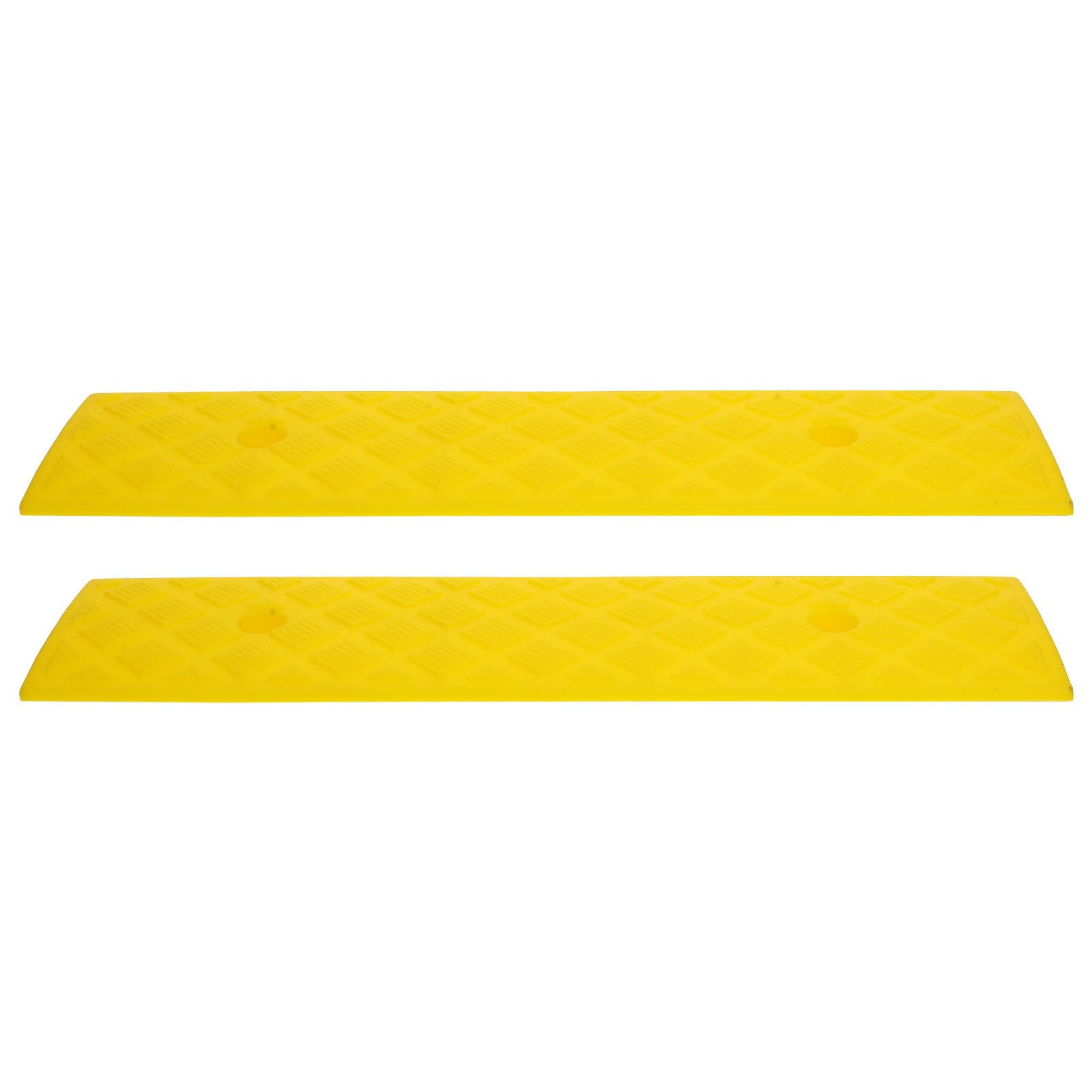 YARNOW Rampa per Soglia in Plastica 2 Pezzi 50x13cm Resistente All'usura e Danni, per Casa e Robot Spazzante Ingresso Mobile Giallo