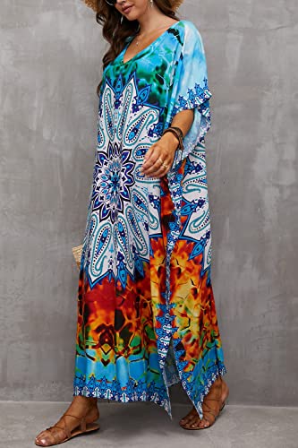 Kaftan maxi de mujer para la playa y protector de bikini fluido de verano 6
