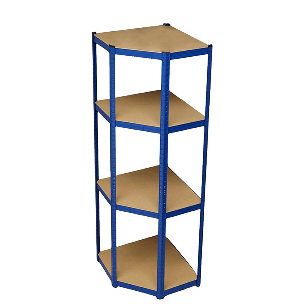 TAHA ®150cm H X52cm W X 30cm D Metal Steel Kitchen Garage Shelving Racks Corner Garage Shelving Unit