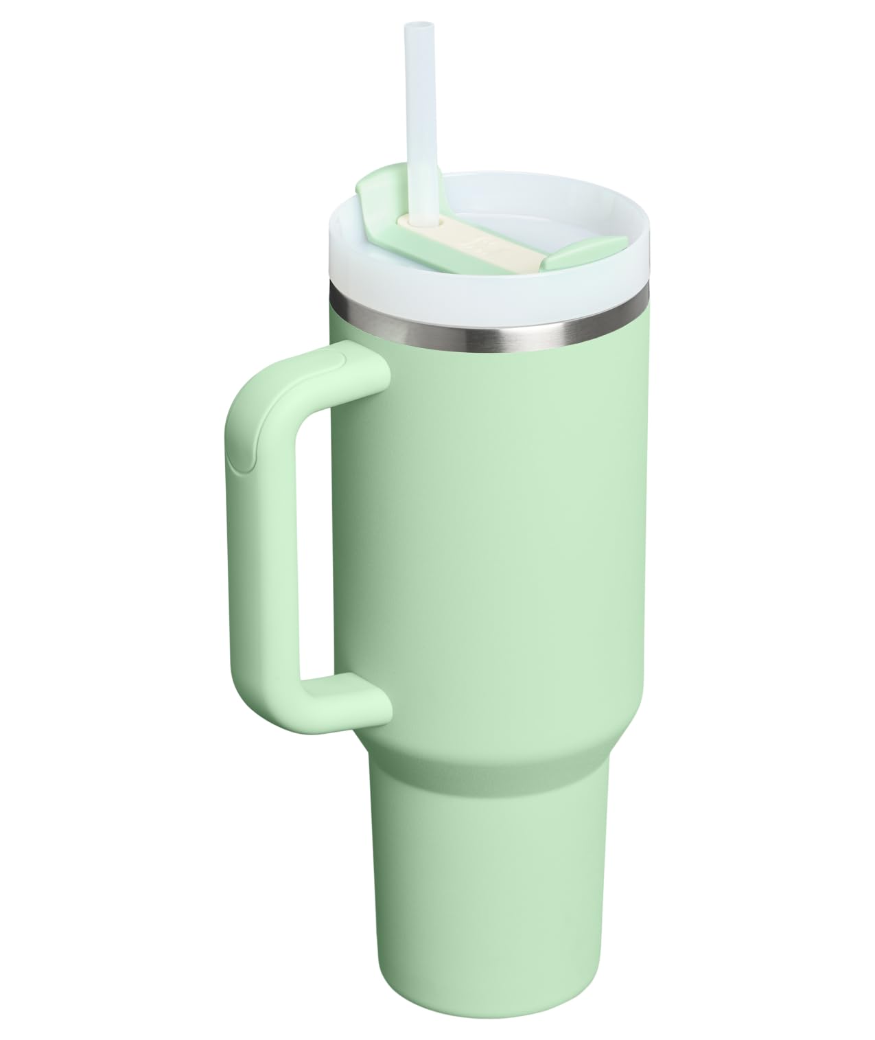 Stanley Quencher H2.0 FlowState™ Trinkglas, 1,2 l, Pistazie (BOX) | Griff und Strohhalm, Deckel mit 3 Positionen, Getränkehalter, kompatibel für Reisen, isolierter Edelstahlbecher, BPA-frei