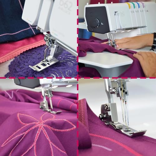 Bernette B62 Airlock Coverstitch Serger Machine With 7 Pcs Coverstitch Foot Kit thumb #3