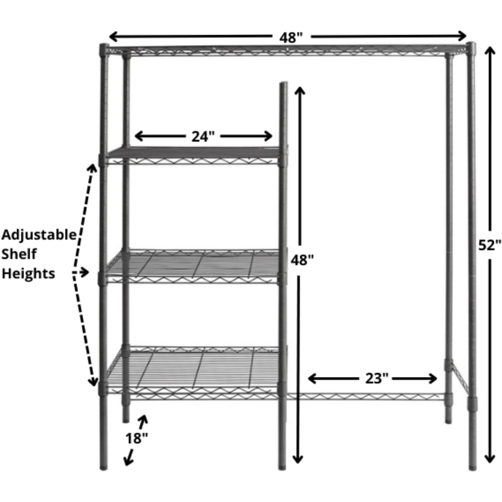 DormCo Suprima® Shelf Supreme Adjustable Shelving - Gunmetal Gray