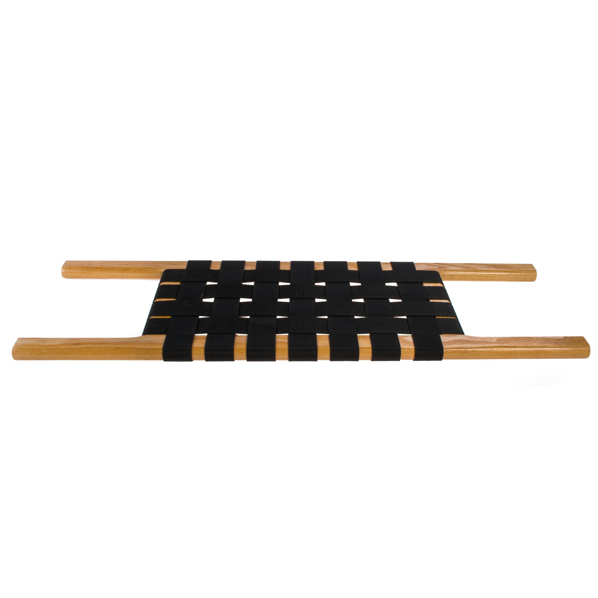 Kanu Sitz Seat Bank aus Eschenholz Front/Center/Rear - Gurtbandsitz Kanusitz mit Gurtflecht für Canoe Kanu Gurtflechtsitz (Eschenholz, 46x26cm)