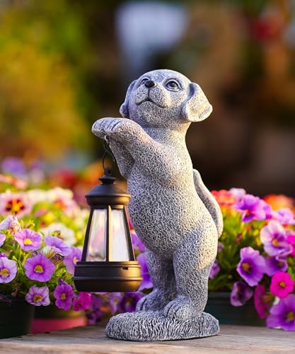 Yeomoo Lampes solaires décoratives pour l'extérieur - Figurines de chien - Guirlande lumineuse solaire pour l'extérieur - Cadeaux pour femme, maman, homme,...