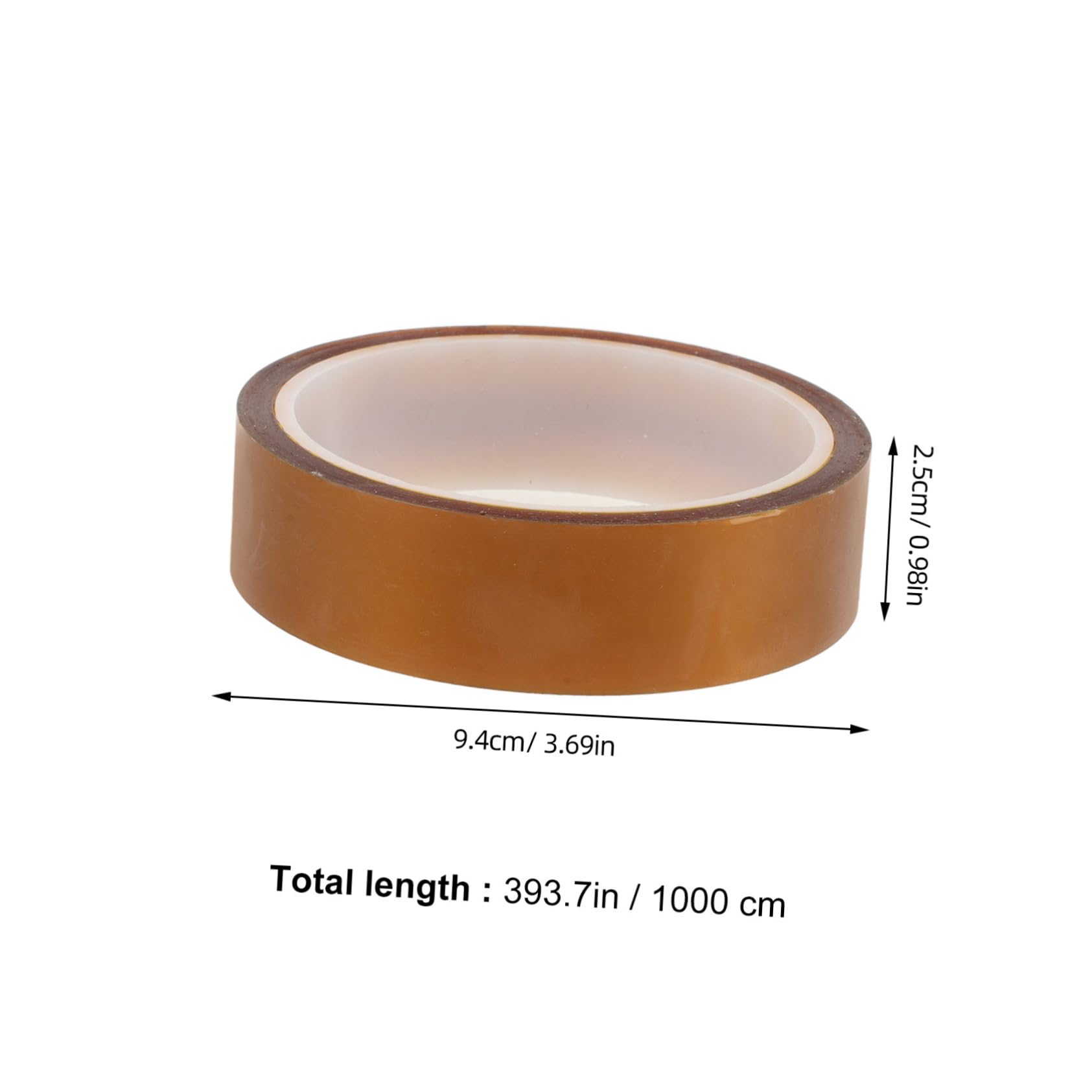 FUNOMOCYA Industrial Heat Resistant Tape 300°c Polyimide Heat Adhesive Transfer Tape for Sublimation (10m Roll)