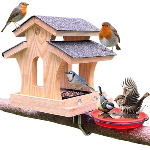 STAFECO Vogelfutterhaus vogelhaus balkon aus Holz imprägniert...