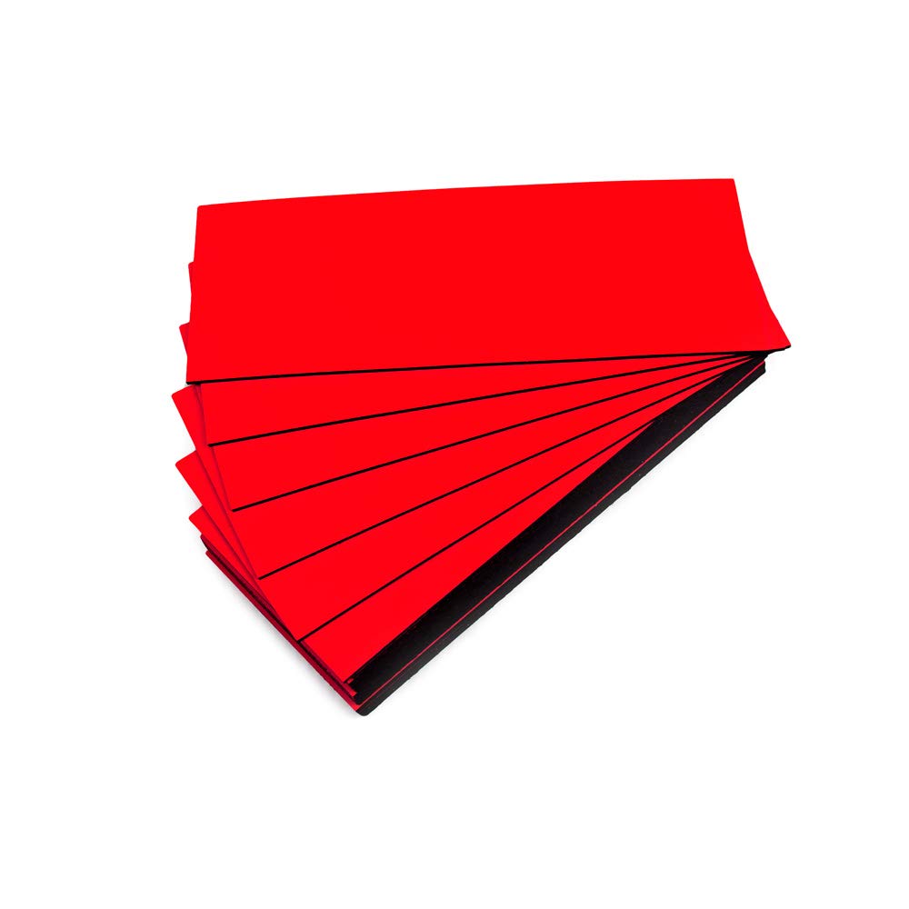 Pack of 25 Coloured Magnetic Labels (Red, Length 5 cm, Width 4 cm) — image 1