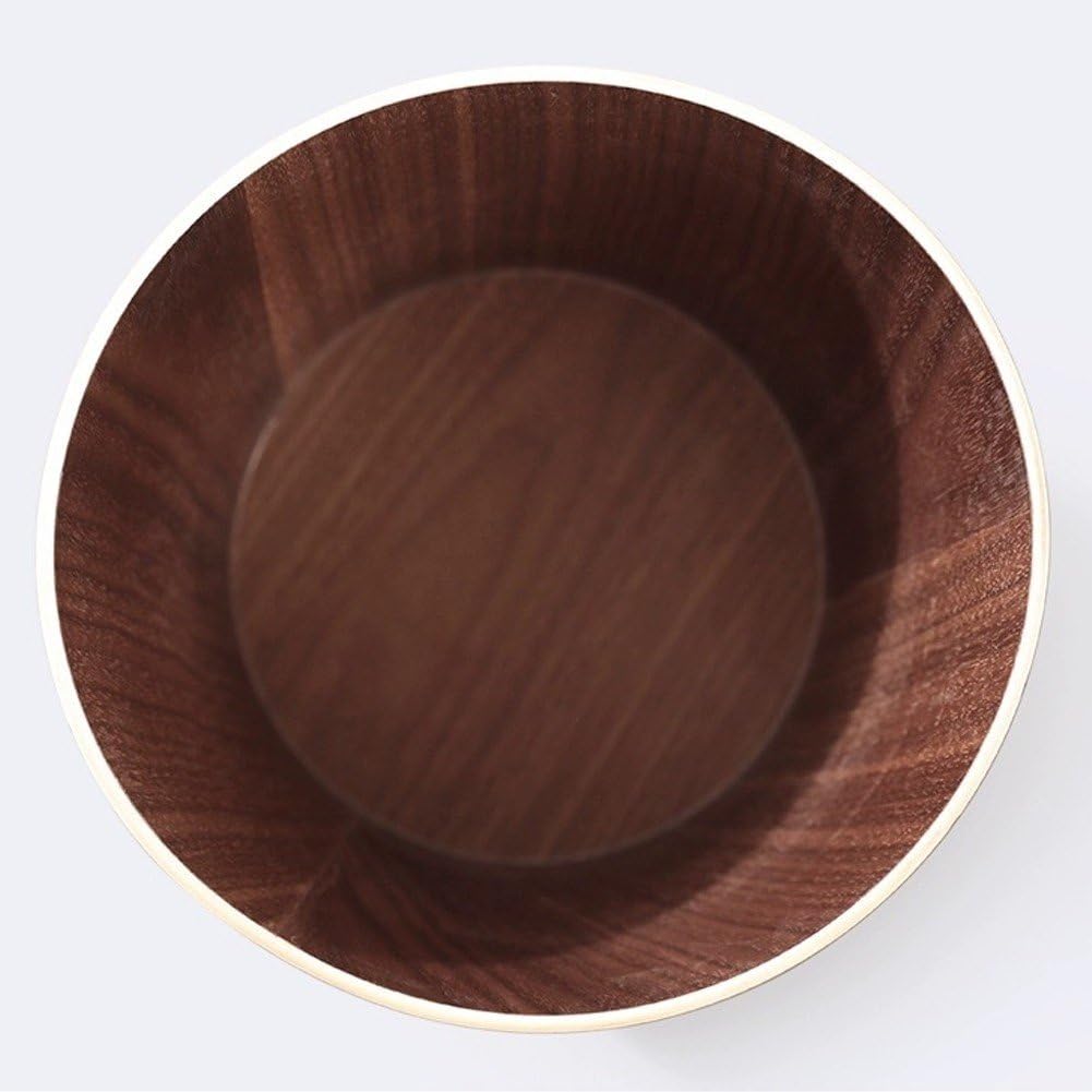 Bidone della Spazzatura in Legno Senza Coperchio 9 Litri Barile di Carta Straccia in Legno Massello Bidone della Spazzatura Vintage Cestino Rotondo Adatto per Bagno Cucina Soggiorno