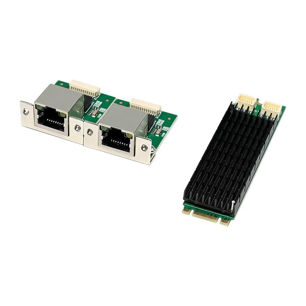 Przemysłowy adapter Gigabit Ethernet 2,5G M. 2 B+ M I226-T2 dwuportowa karta sieciowa