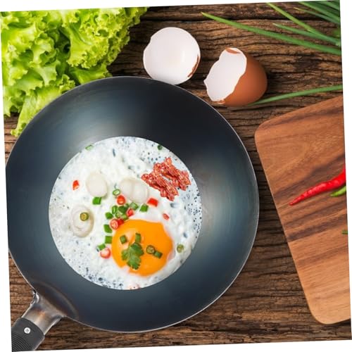 Wok de hierro con mango ergonómico negro miniatura 5
