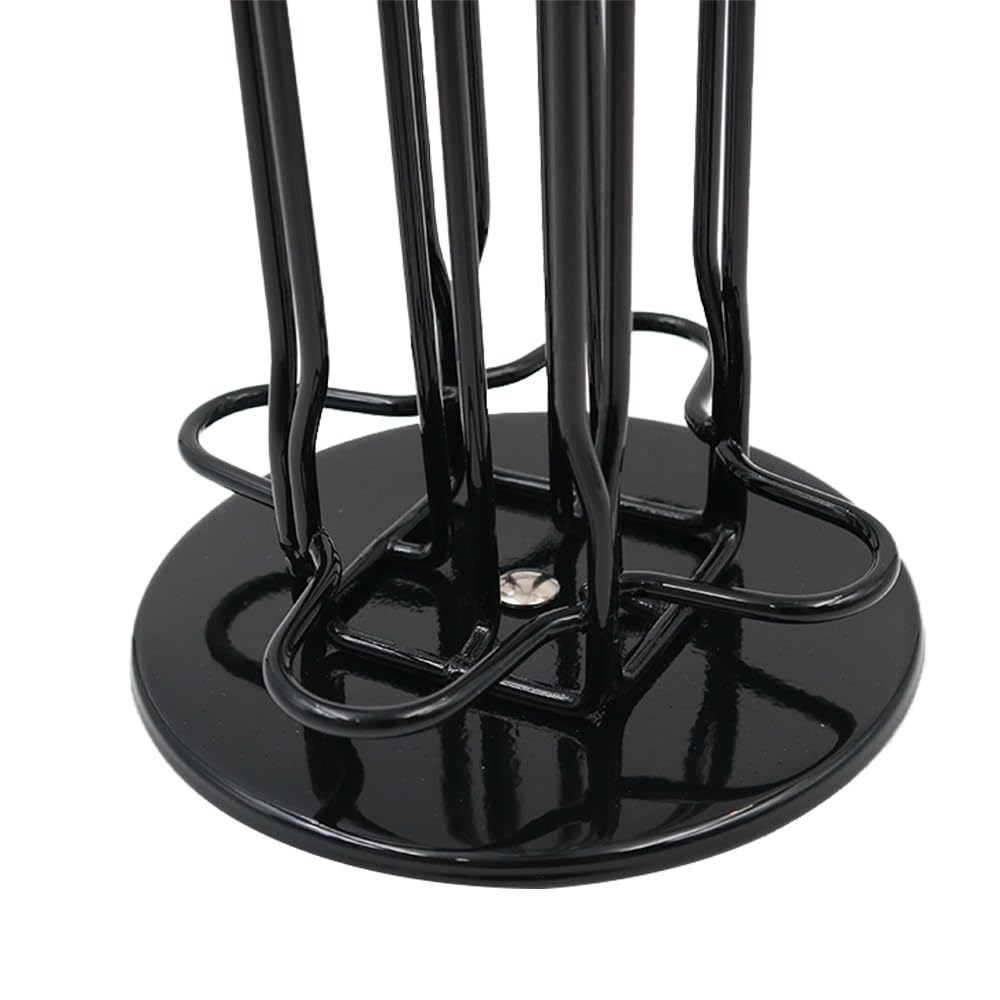 Sarini Porta Capsule di caffè Nero Compatibile per Nespresso Classic Porta cialde di caffè in Acciaio Inossidabile dal Design Rotante da 40 Pezzi