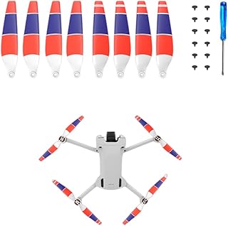 8pcs 6030F Low-Noise Propellers Compatible with Mavic Mini 3 Pro, Quick-Release Propeller Blades (Tricolor)