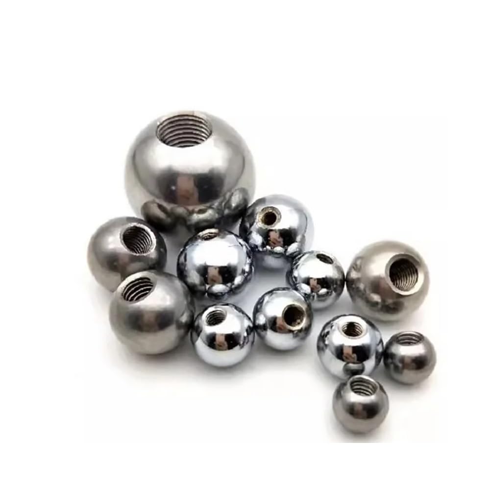 50 szt. Kulki z gwintem półotworowym ze stali nierdzewnej 304 - gwint żeński M5 do wyrobu biżuterii, sprzęt(OD 12.7mm)