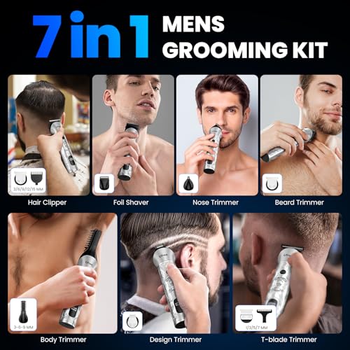 Ufree 7-in-1 Beard Trimmer for Men, Electric Razor Shaver, Men Grooming Kit by Ufree - Image 2
