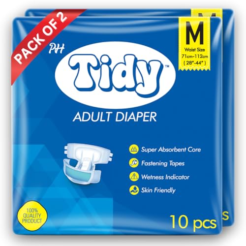 Image of Tape Style Super Absorbent | Unisex | Waist Size (28-44 Inches) Adult Diaper - M (20 Pieces)