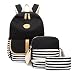 Lightweight Canvas Backpack Set 3 Pcs Fashion High School Bag Outdoor Travel Computer Laptop Backpacks for Women Girl Boy Casual Campus Student Bags Durable College Vintage Stylish Daypack SCIONE
