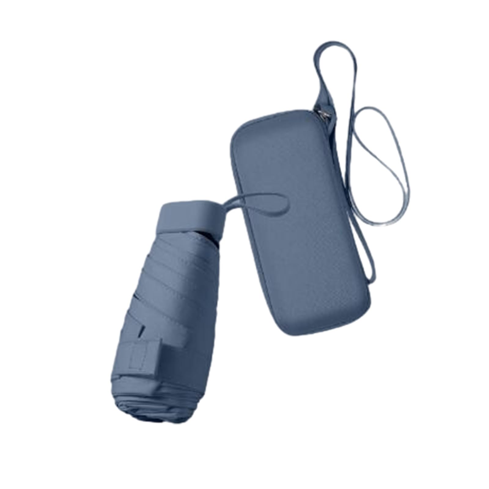 RuspelaFolding Travel Umbrella, Compact for Sun & Rain, Windproof UV Protection, Zipper Case for Women & Girls