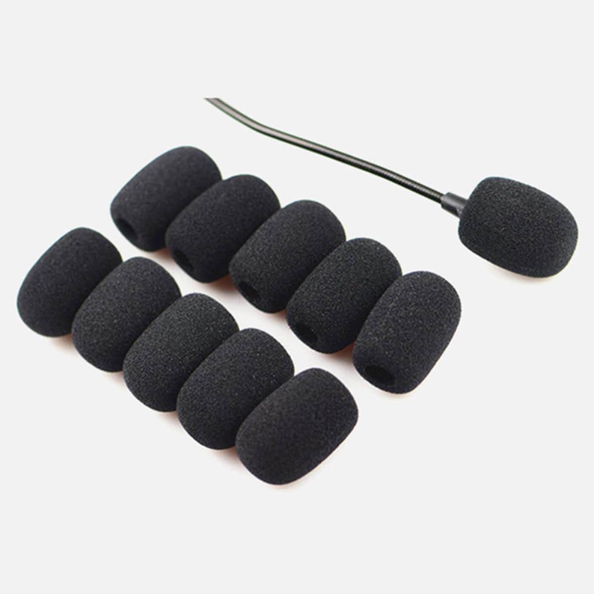 Protection de Micro en Mousse 50 Pièces, Bonnettes Noires