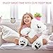 LotFancy Teddy Bear Stuffed Animal, 20 inch, White Teddy Bear Plush Toy, Cute Face with Big Footprints, Plushies Gifts for Girls, Girlfriend, Wife on Birthday, Easter Decoration