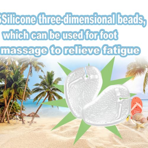 Image of Gel Pads for Thong Sandals, 8 Pairs | Toe Protectors, Forefoot Cushion Inserts, Non Slip, Metatarsal Support and Pain Relief