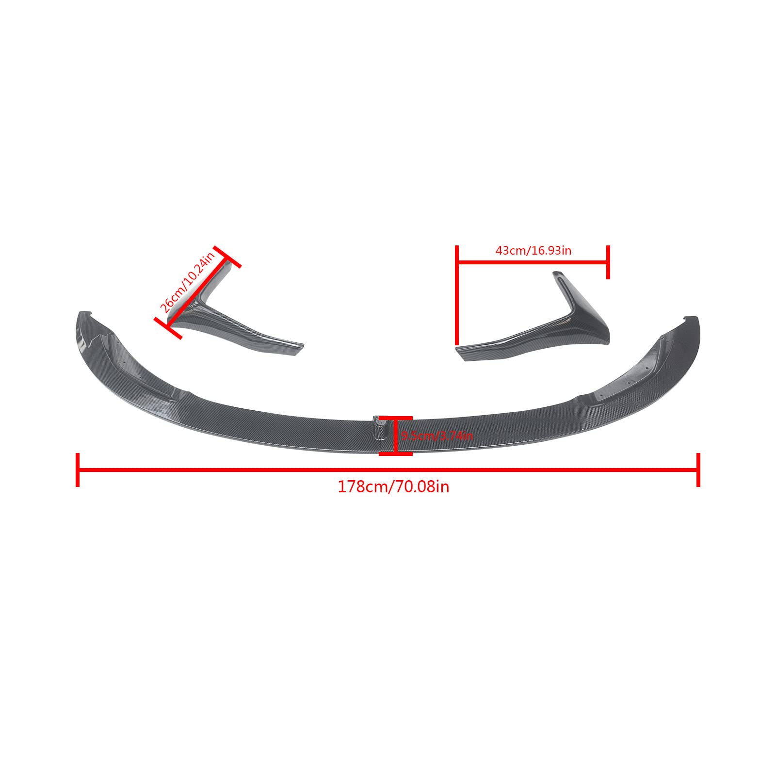 CHIESMA Front Bumper Lip For BMW M3/M4 F80/F82/F83 2015-2020 - ABS Carbon Fiber Style Spoiler