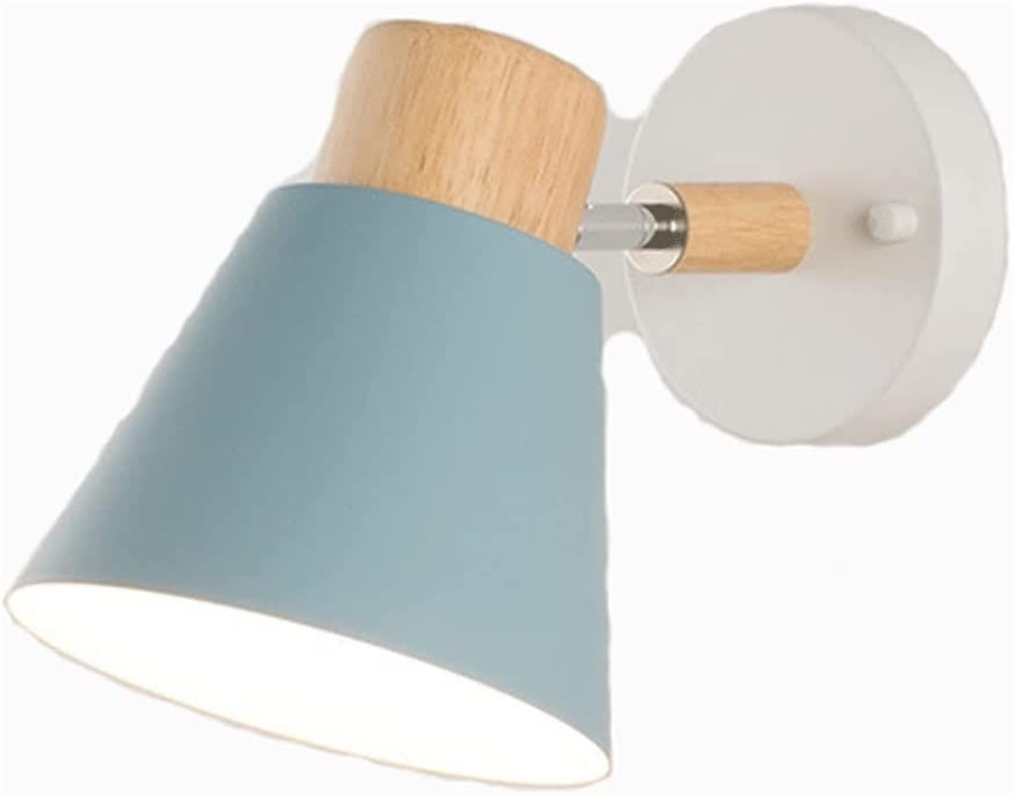 Lámpara de pared de metal rústica con brazo ajustable Edison y detalles de madera natural 8