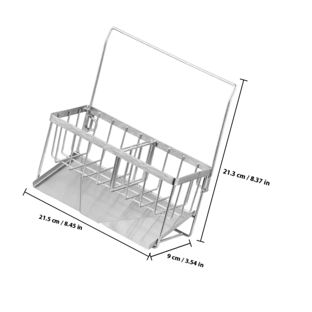 SHINEOFI Soporte para Esponjas de Cocina de Acero Inoxidable Escurridor Multifuncional para Paños y Utensilios de Limpieza Estante Compacto para Encimera Accesorio Práctico para
