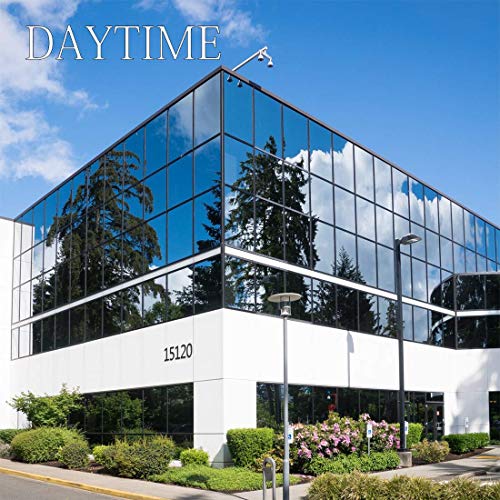 WPCTEV Window Film One Way Mirror Film Daytime Privacy Static Non-Adhesive Decorative Heat Control Anti UV Window Tint for Home and Office Gold Silver 6 Mil 17.5 Inch x 6.5 Feet