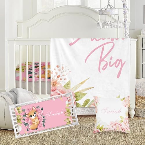 Dyoart 3 Pcs Custom Gift Floral Modern Crib Bedding Set, Fitted Crib Sheet, Blanket, Pillow Cover, Size: Crib, Color: 15 Flower
