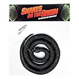 Shanker Golf - Fake Snake Prank - Funny Clip on Snake Joke for Golfers - Funny Golf Gift - Rubber Snake, Fishing Line & Clip - Snakes on The Green